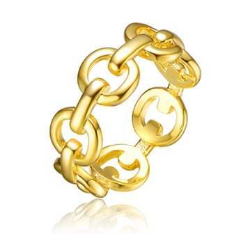14k Gold Plated Chain Link Ring