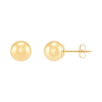 Everlasting Gold 10k Gold Ball Hollow Earrings