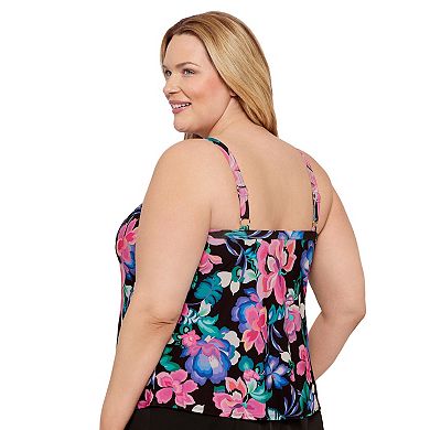Plus Size Bal Harbour Vneck Hankini Swim Top