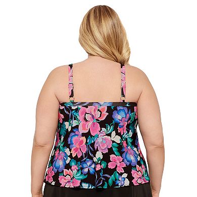 Plus Size Bal Harbour Vneck Hankini Swim Top