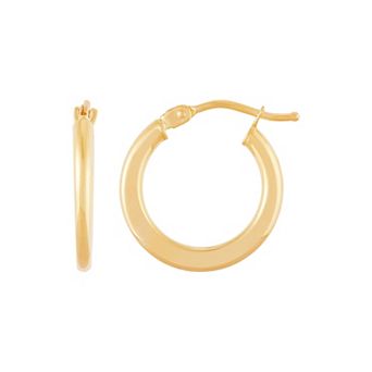Everlasting Gold 10k Gold Round Hoop Earrings