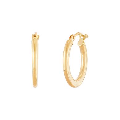 Everlasting Gold 10k Gold Round Hoop Earrings