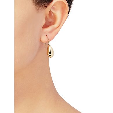 Everlasting Gold 10k Gold Puff Teardrop Earrings