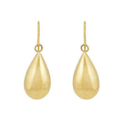 Everlasting Gold 10k Gold Puff Teardrop Earrings