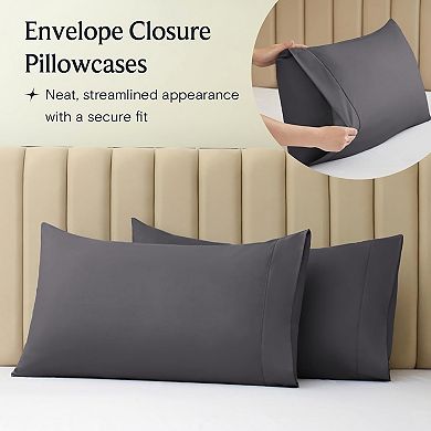 LuxClub Collection 2-piece Wrinkle-Free Cooling Pillowcase Set