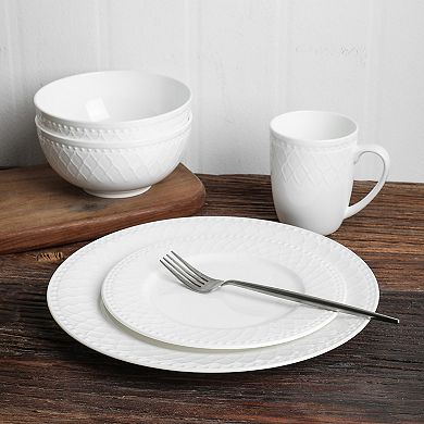 Stone Lain Alexandria Bone China 32-Piece Dinnerware Set