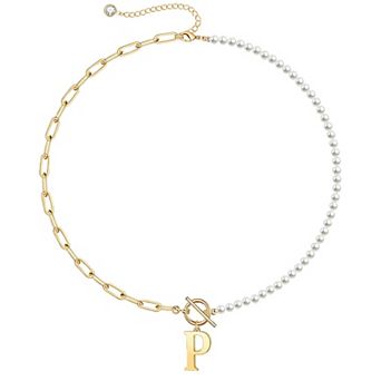 14k Gold Plated Initial Link Chain Necklace