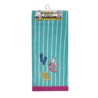 Peanuts Snoopy Flip Flop Mint Hand Towel