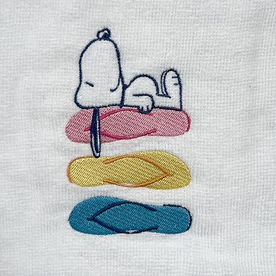 Peanuts Snoopy Flip Flop White Hand Towel