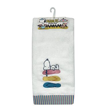 Peanuts Snoopy Flip Flop White Hand Towel
