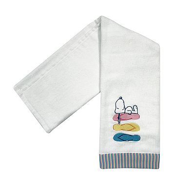 Peanuts Snoopy Flip Flop White Hand Towel