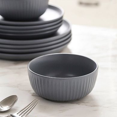 Stone Lain Logan Stoneware 12-Piece Dinnerware Set