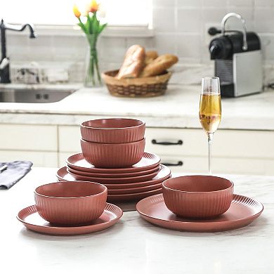 Stone Lain Logan Stoneware 24-Piece Dinnerware Set