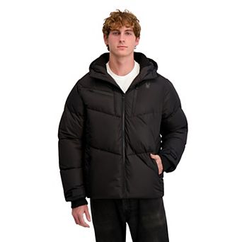 Men's Spyder Hooded Heavy Puffer Jacket