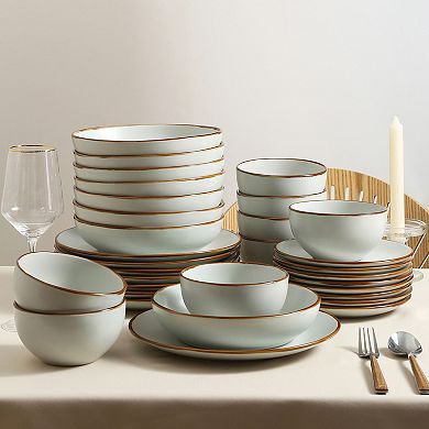Stone Lain Brasa Stoneware 32-Piece Dinnerware Set