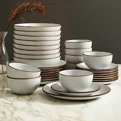 Stone Lain Brasa Stoneware 32-Piece Dinnerware Set