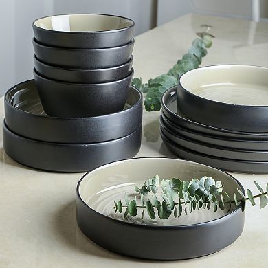 Stone Lain Elica Stoneware 12-Piece Dinnerware Set