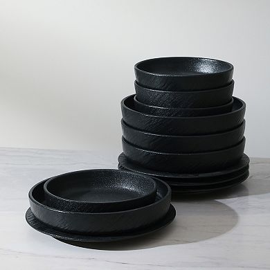 Stone Lain Senso New Bone China 12-Piece Dinnerware Set