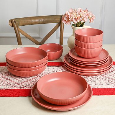 Stone Lain Logan Stoneware 16-Piece Dinnerware Set