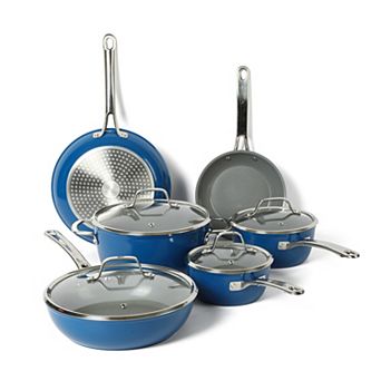 Sur La Table Kitchen Essentials 10 pc Titanium Ceramic Nonstick Aluminum Cookware Set