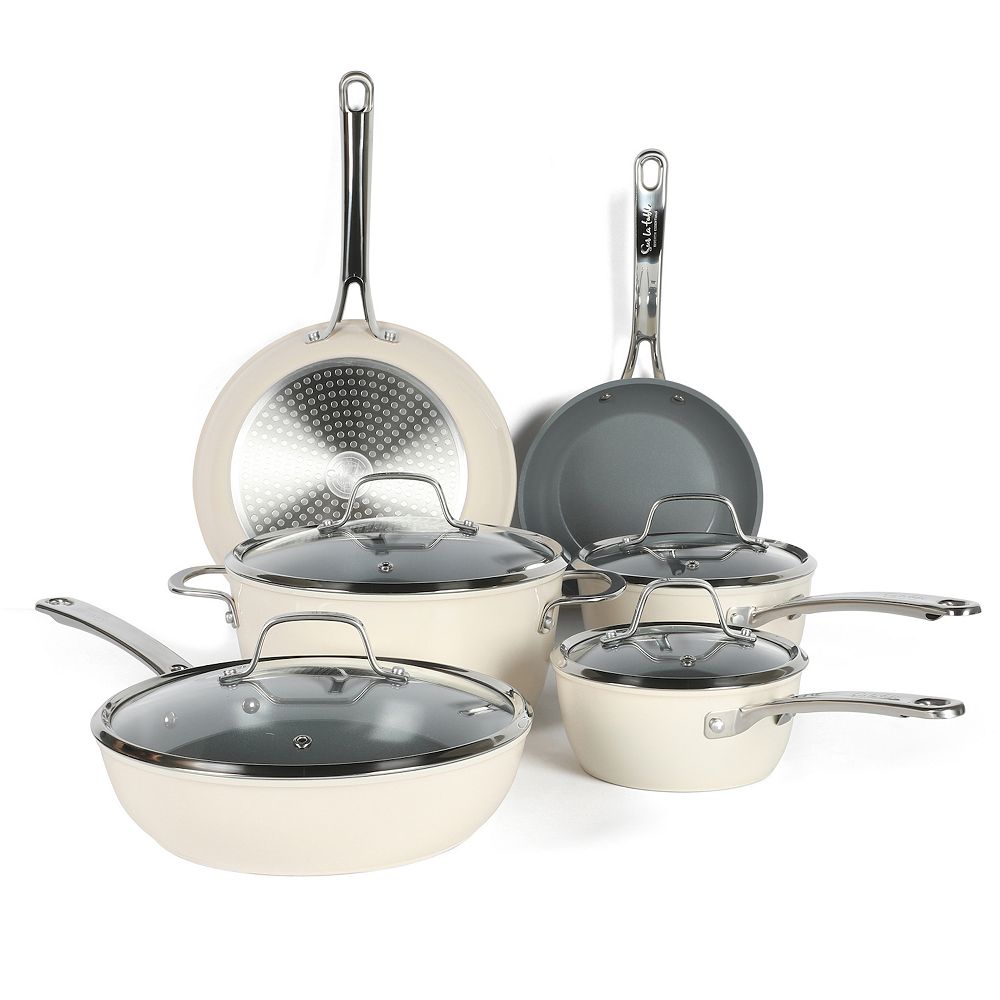 Sur La Table Kitchen Essentials 10-pc. Titanium Ceramic Nonstick Aluminum Cookware Set