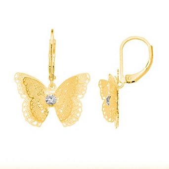 LC Lauren Conrad Filigree Butterfly Drop Earrings