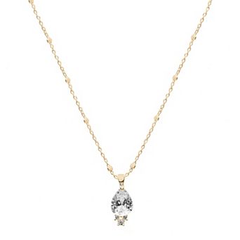 LC Lauren Conrad Cubic Zirconia Marquise Shape Pendant Necklace
