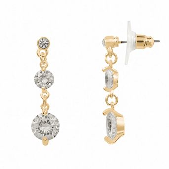 LC Lauren Conrad Tiered Three Stone Drop Earrings