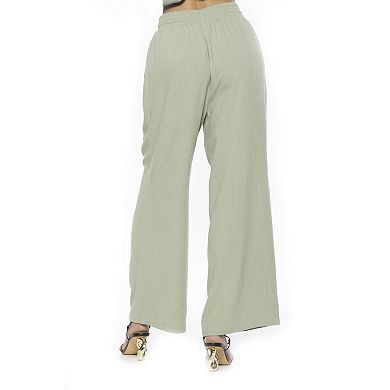 Women's ALEXIA ADMOR Xila Drawstring Relaxed Linen Pants