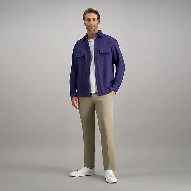 Men's Haggar® Long Sleeve Herringbone Button Down Shacket