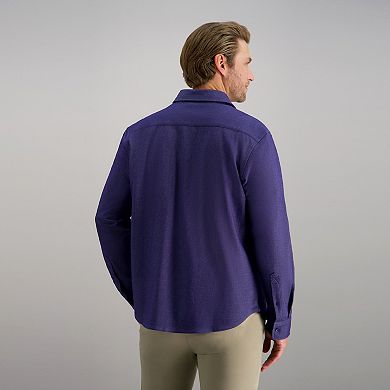 Men's Haggar® Long Sleeve Herringbone Button Down Shacket