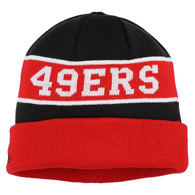 Men's New Era Scarlet San Francisco 49ers Reverse Cuffed Knit Hat