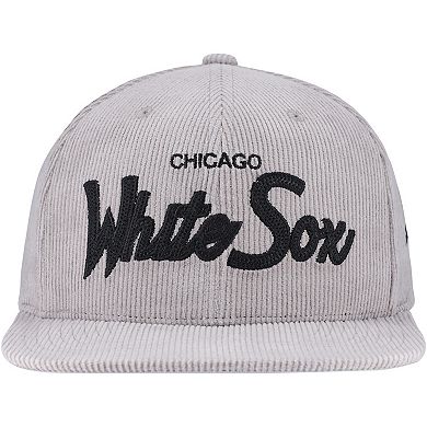 Men's Mitchell & Ness Gray Chicago White Sox Corduroy Snapback Hat