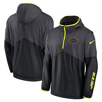 Men's Nike Anthracite New York Jets Volt Hoodie Half-Zip Jacket