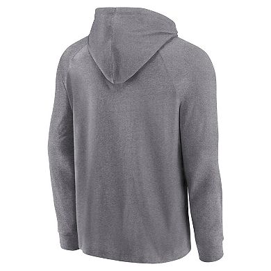 Men's Fanatics Gray Miami Marlins No Time Off Raglan Pullover Hoodie