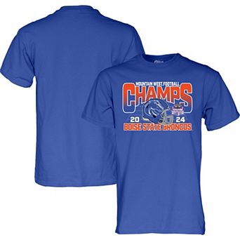 Unisex Blue 84 Royal Boise State Broncos 2024 Mountain West Conference Football Champions T-Shirt