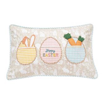 C&F Home Happy Easter Egg Trio Throw Pillow