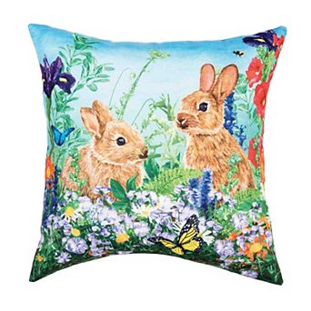 C&F Home Easter Bunny Garden Indoor / Outdoor Throw Pillow