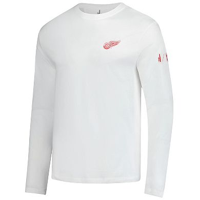 Men's johnnie-O White Detroit Red Wings Adam Long Sleeve T-Shirt