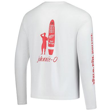 Men's johnnie-O White Detroit Red Wings Adam Long Sleeve T-Shirt