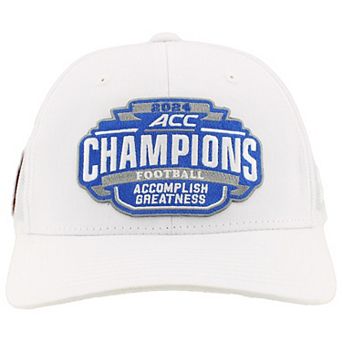 Men's Zephyr White Clemson Tigers 2024 ACC Football Conference Champions Locker Room Adjustable Hat