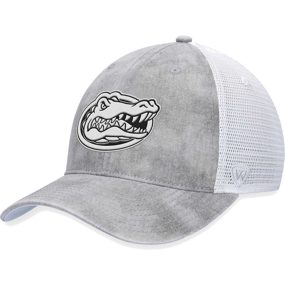 Men's Top Of The World Gray White Florida Gators Slate Trucker 