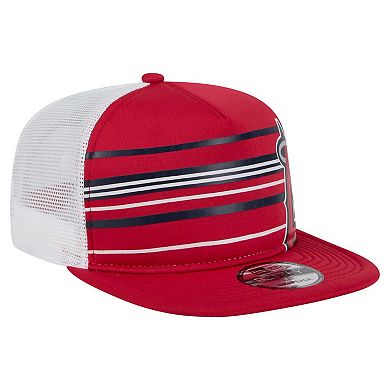 Men's New Era Red Los Angeles Angels 9FIFTY A-Frame Trucker Snapback Hat