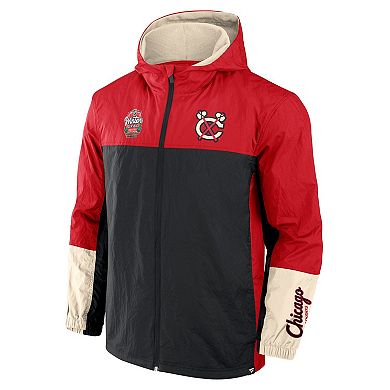 Men's Fanatics Red Chicago Blackhawks 2025 Winter Classic Crash The Net Full-Zip Jacket
