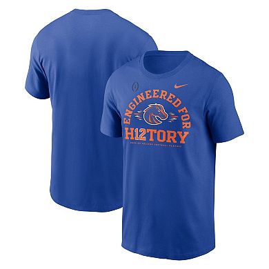 Men's Nike Royal Boise State Broncos 2024 College Football Playoff Engineered for History T-Shirt
