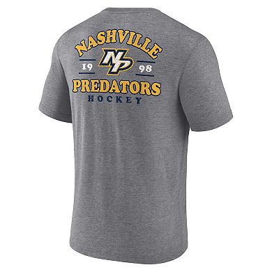 Men's Fanatics Heather Gray Nashville Predators Winger Tri-Blend T-Shirt