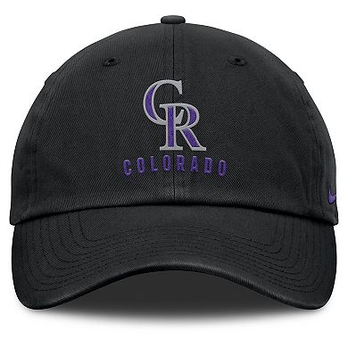 Women's Nike Black Colorado Rockies Club Adjustable Hat