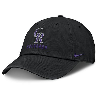 Women's Nike Black Colorado Rockies Club Adjustable Hat