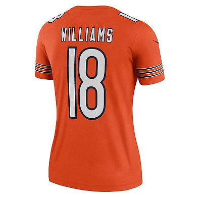 Women's Nike Caleb Williams Orange Chicago Bears Alternate Legend Player Performance Top