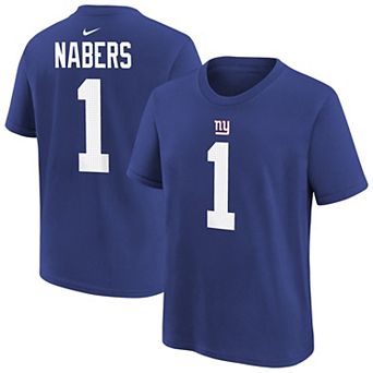Men's Nike Malik Nabers Royal New York Giants Player Name & Number T-Shirt